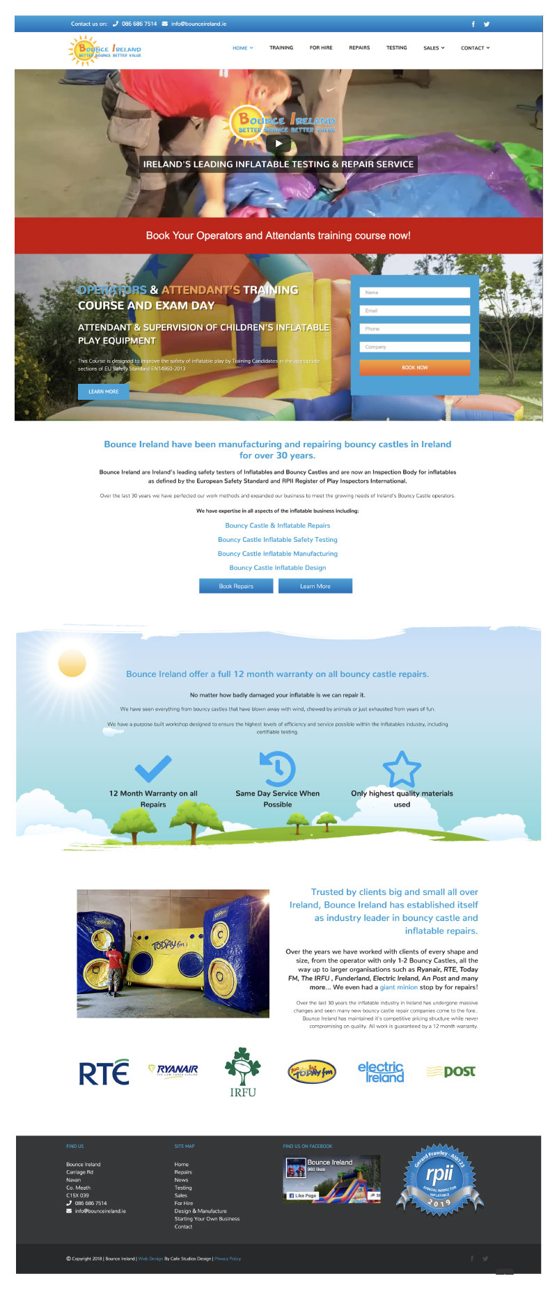 Cafe Studios Design - Homepage Preview _ Bounce Ireland